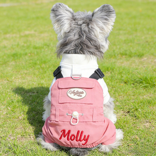 Personalisierter bestickter Haustier-Jumpsuit mit Namen | inCloth21