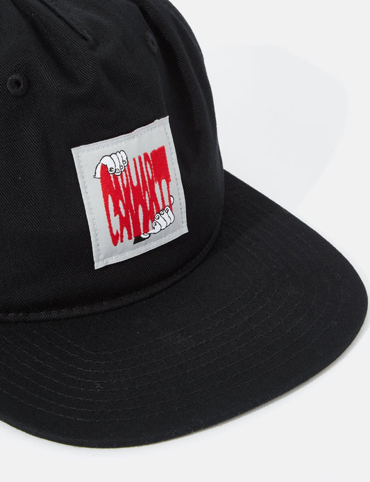 Stretch-5-Panel-Cap – Schwarz