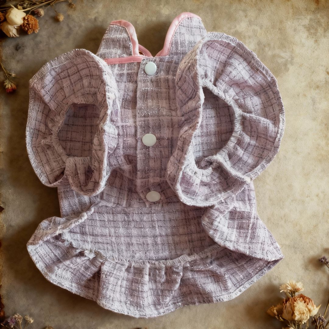 Robe élégante personnalisée pour animaux de compagnie avec nom brodé | inCloth09