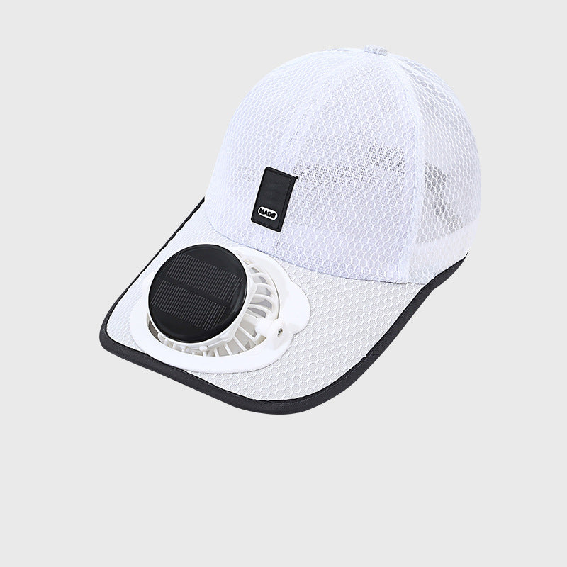 🌞🧢 Atmungsaktive Sonnenhut Baseballkappe mit integriertem Solar-Kühlgebläse