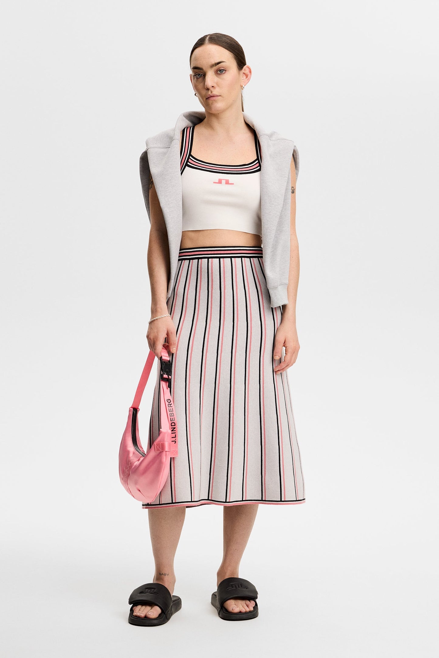 Nori Knit Crop Top / White