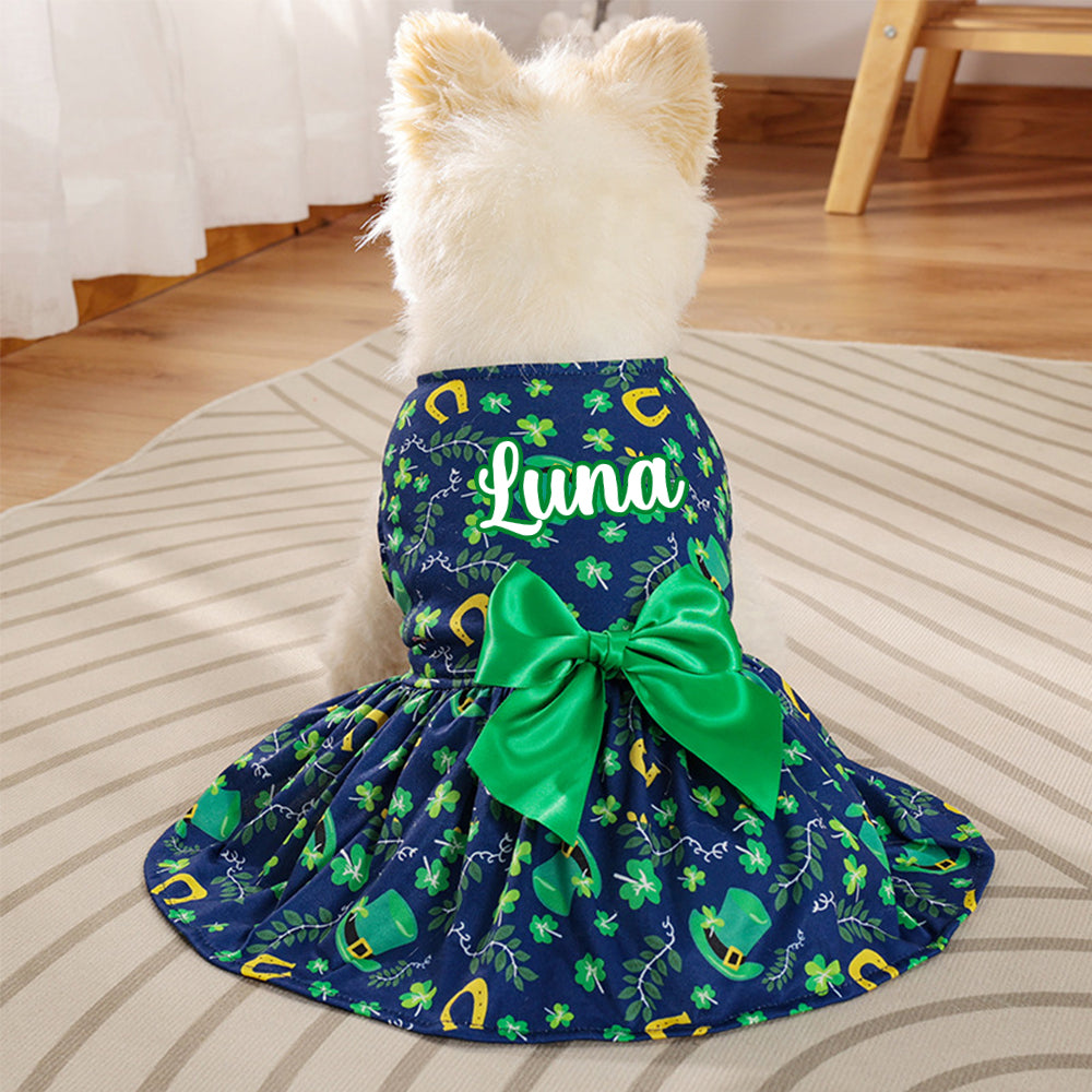 Personalized Pet Lucky St. Patrick’s Day Dress | inCloth01