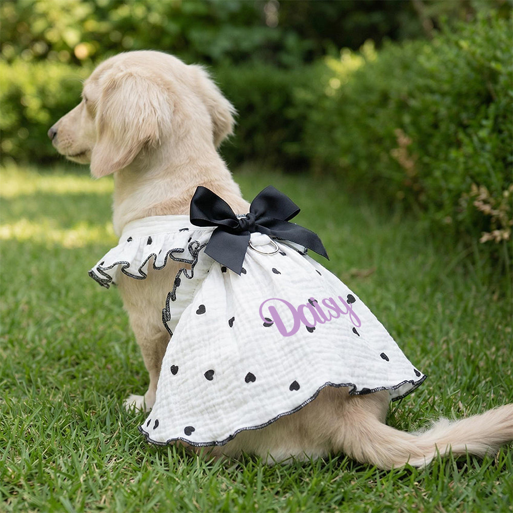 Personalized Pet Floral Bowknot Dress | inCloth38