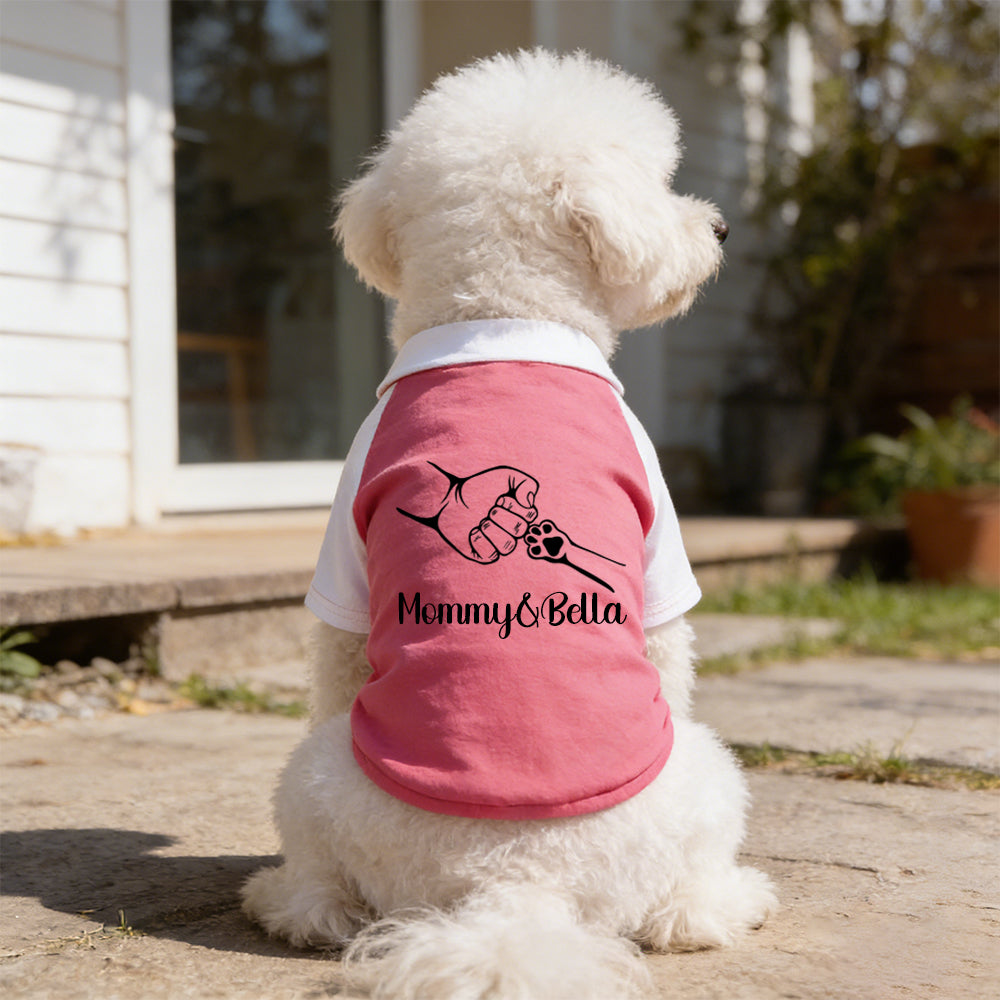 T-shirt personnalisé color-block pour animaux Fête des Mères | inCloth42