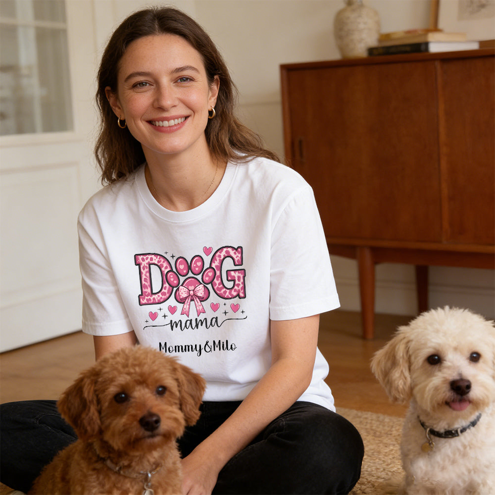 T-shirt personnalisé fête des Mères pour maman de chien et bandana pour animal | inCloth45