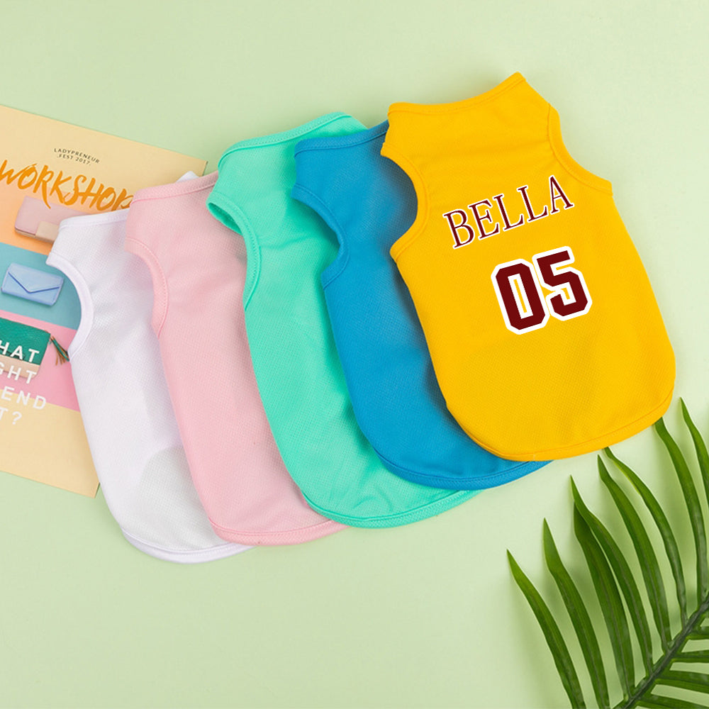 Personalisiertes atmungsaktives Haustier-Weste mit Name & Nummer | inCloth55