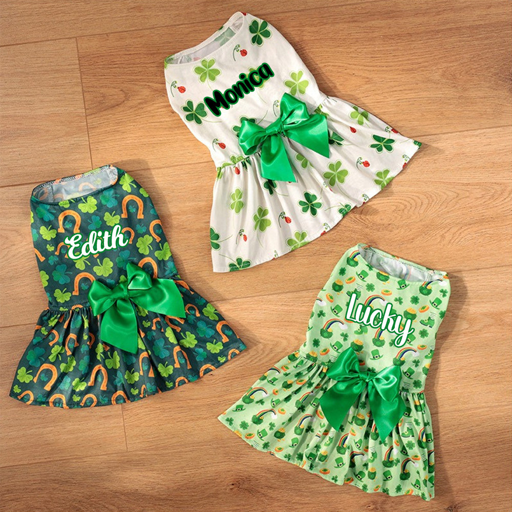 Personalized Pet Lucky St. Patrick’s Day Dress | inCloth01