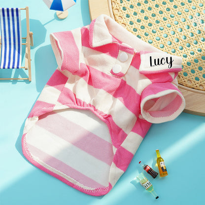 Personalized Pet Striped Polo Shirt | inCloth24