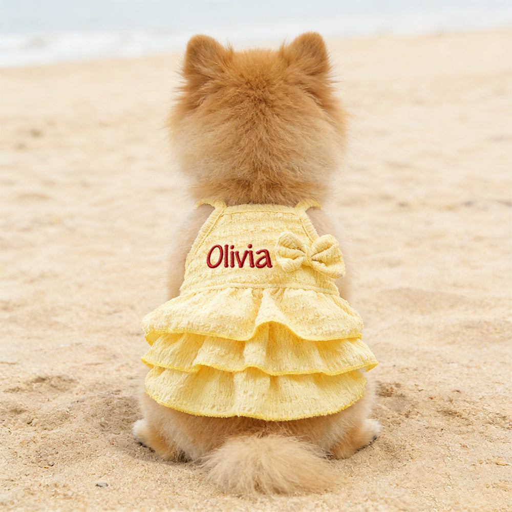 Robe princesse personnalisée brodée avec nom pour animaux de compagnie | inCloth41