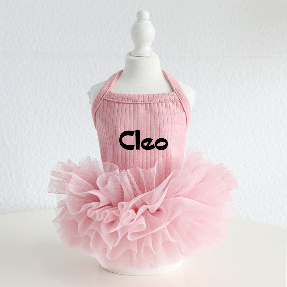 Personalisiertes Haustier-Tutu-Kleid mit Namen | inCloth40
