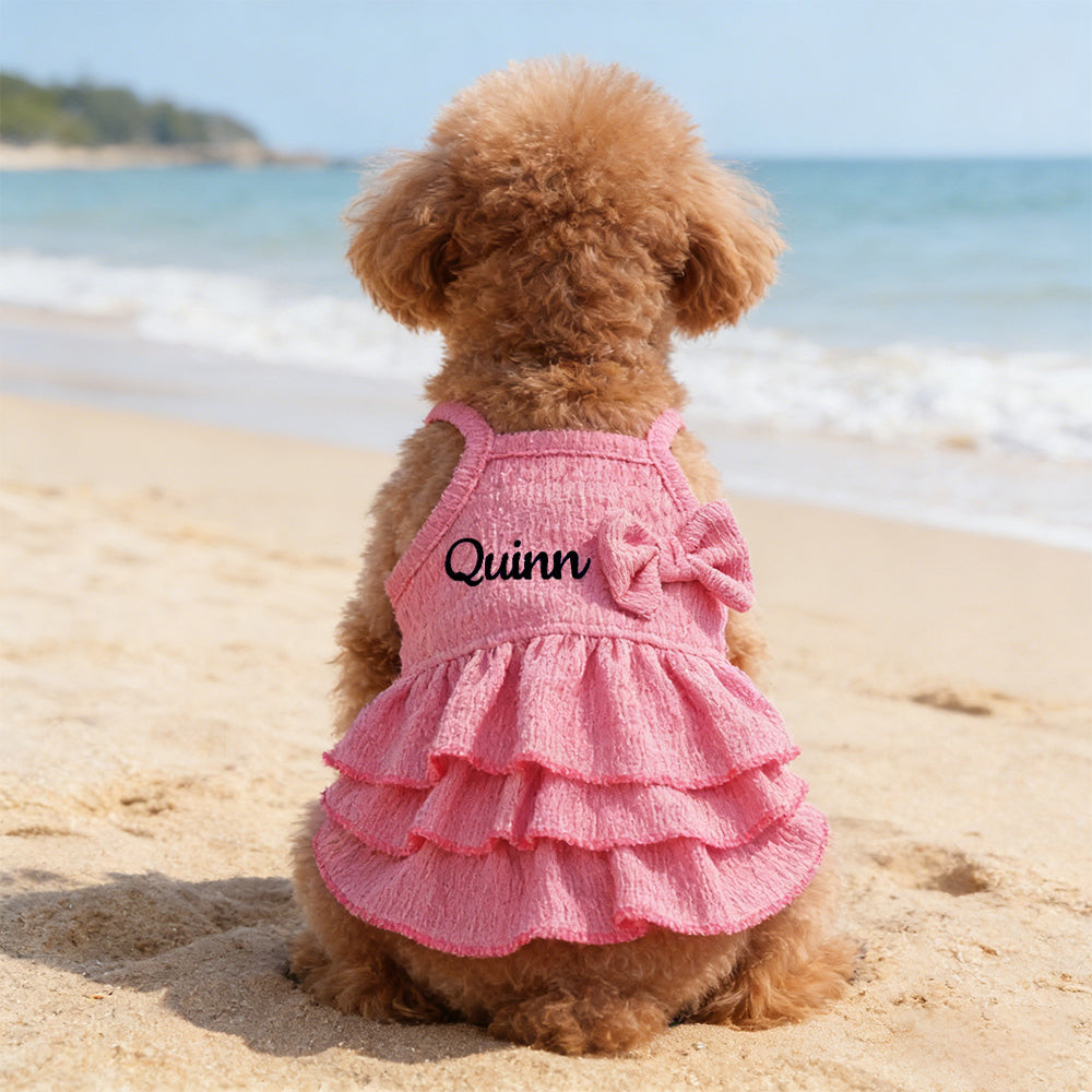 Robe princesse personnalisée brodée avec nom pour animaux de compagnie | inCloth41