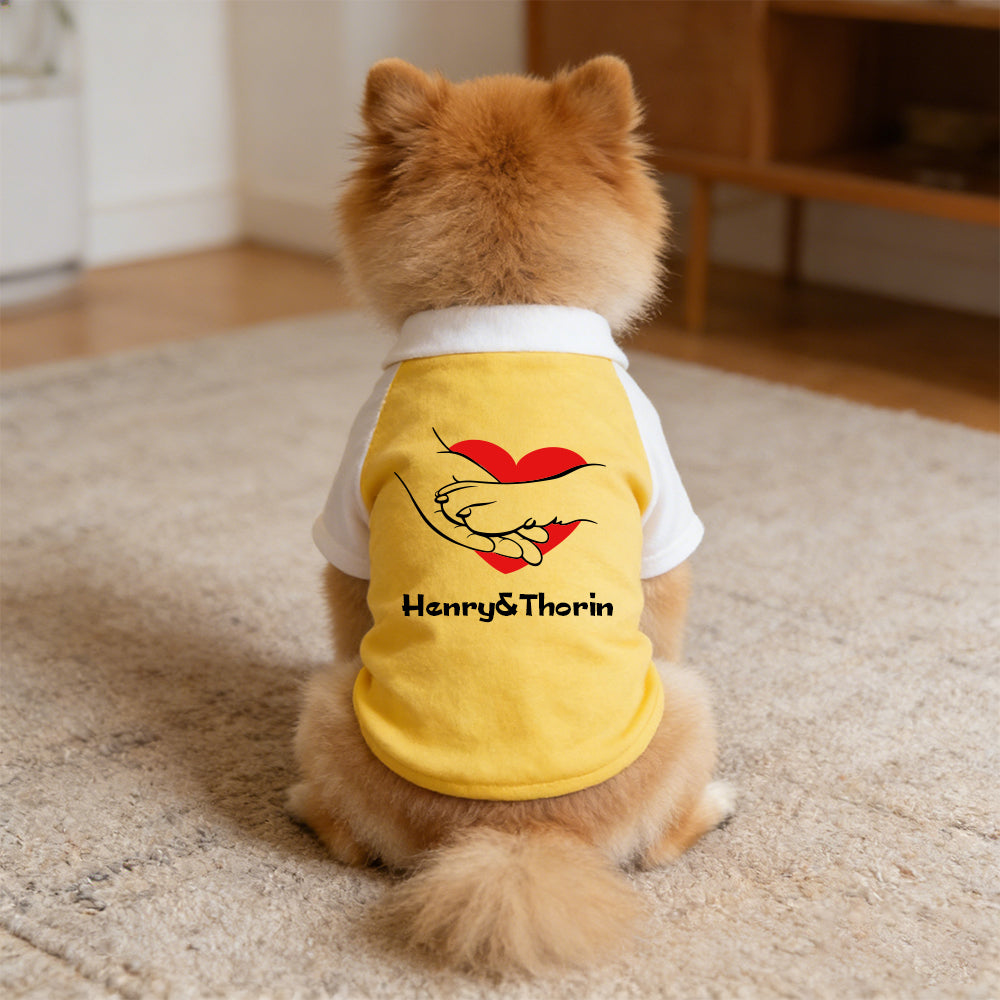 T-shirt personnalisé color-block pour animaux Fête des Mères | inCloth42