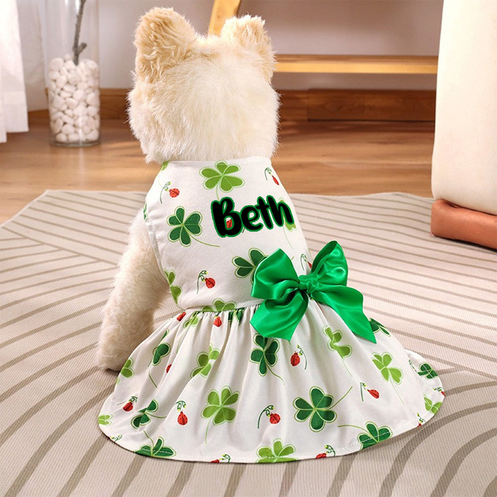 Personalized Pet Lucky St. Patrick’s Day Dress | inCloth01