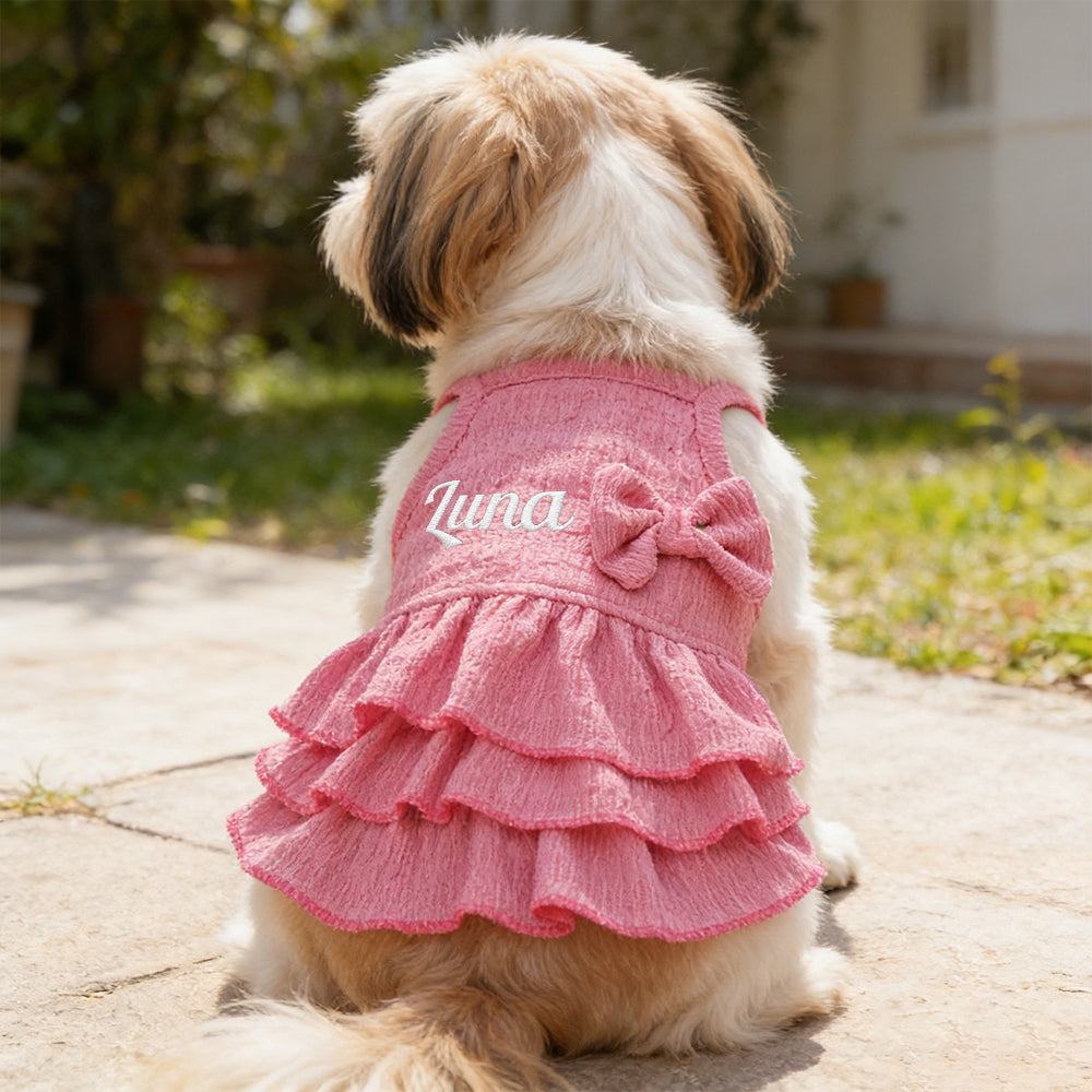 Robe princesse personnalisée brodée avec nom pour animaux de compagnie | inCloth41