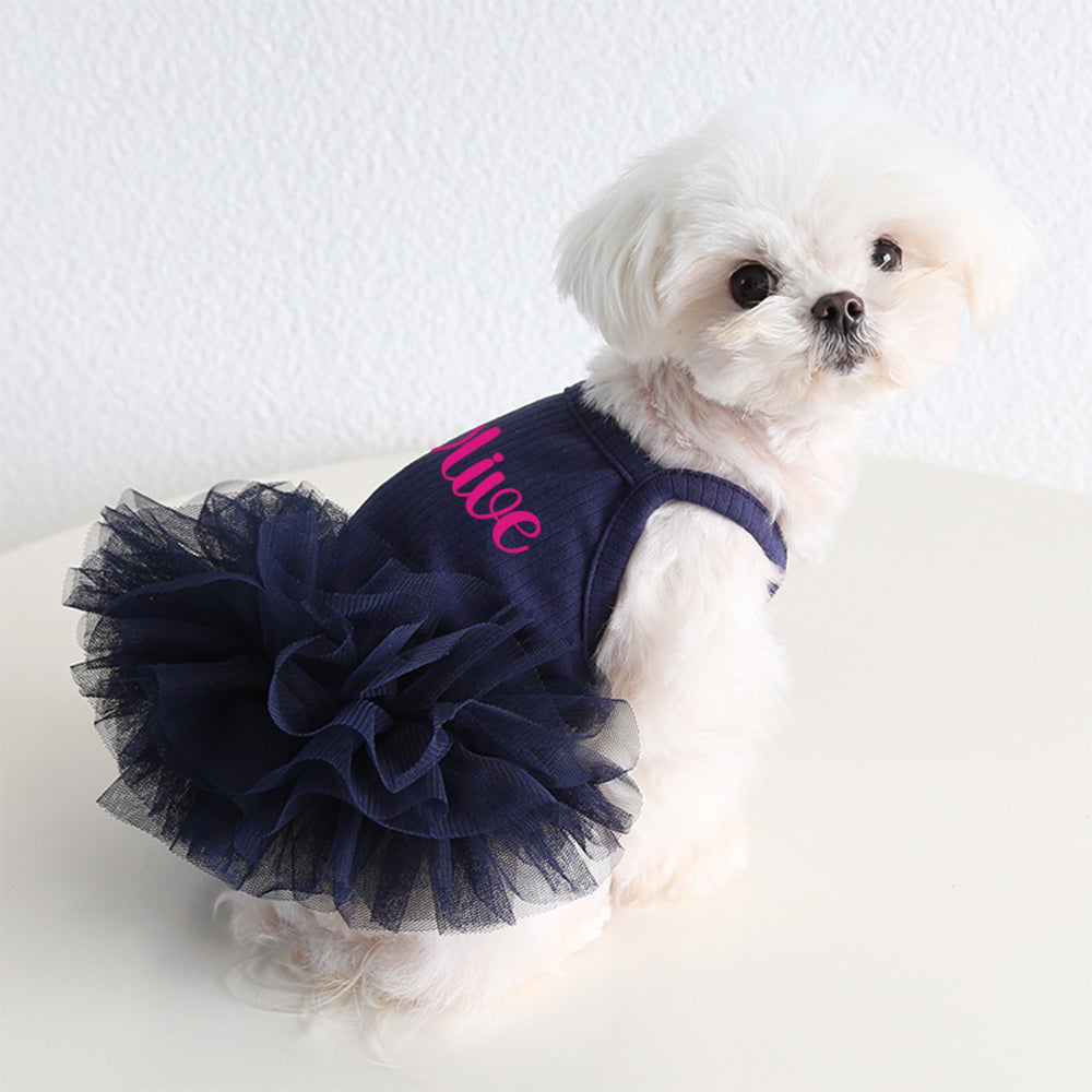 Personalisiertes Haustier-Tutu-Kleid mit Namen | inCloth40