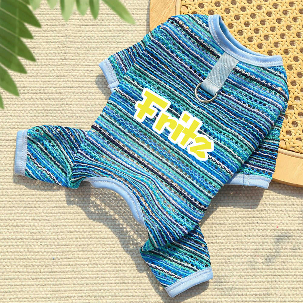 Combinaison rayée personnalisée pour chien | inCloth47