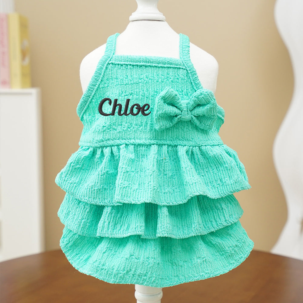 Robe princesse personnalisée brodée avec nom pour animaux de compagnie | inCloth41