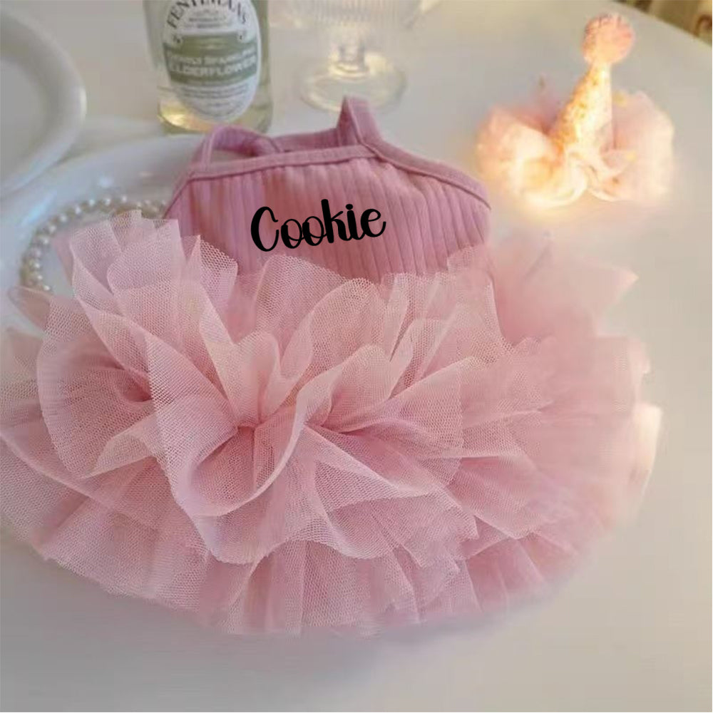 Personalisiertes Haustier-Tutu-Kleid mit Namen | inCloth40