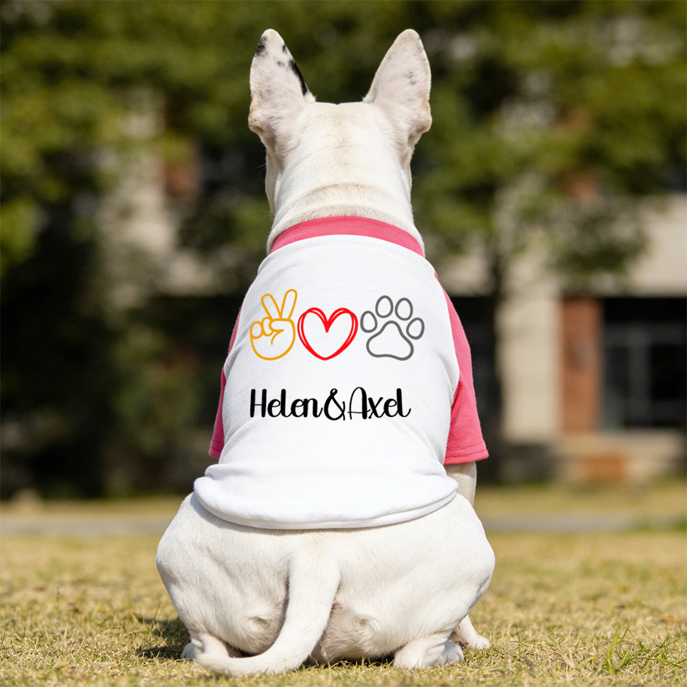 T-shirt personnalisé color-block pour animaux Fête des Mères | inCloth42