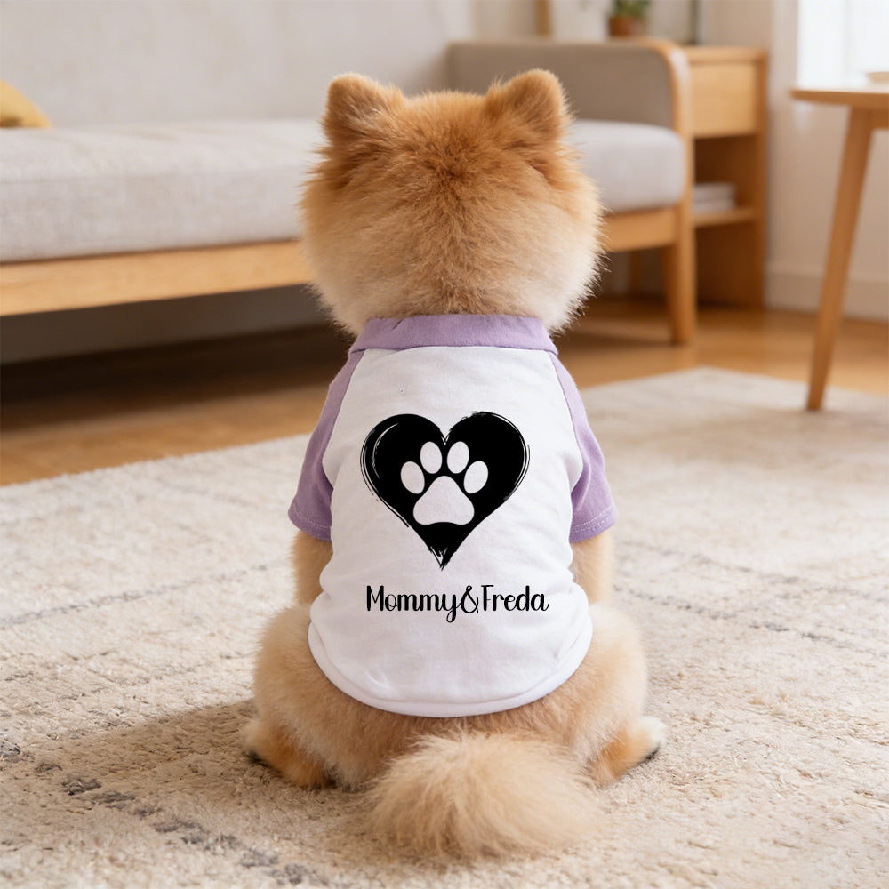 T-shirt personnalisé color-block pour animaux Fête des Mères | inCloth42