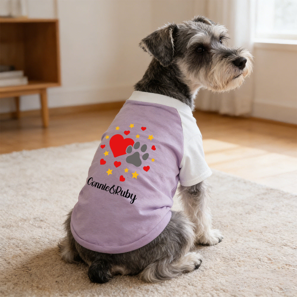 T-shirt personnalisé color-block pour animaux Fête des Mères | inCloth42