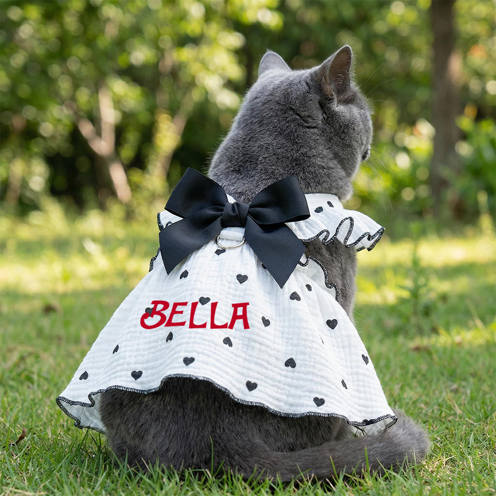 Personalized Pet Floral Bowknot Dress | inCloth38