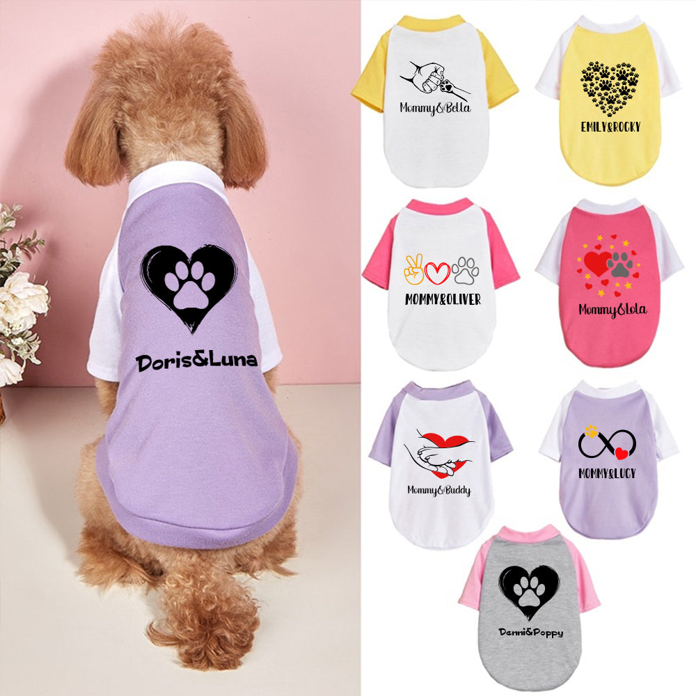 T-shirt personnalisé color-block pour animaux Fête des Mères | inCloth42