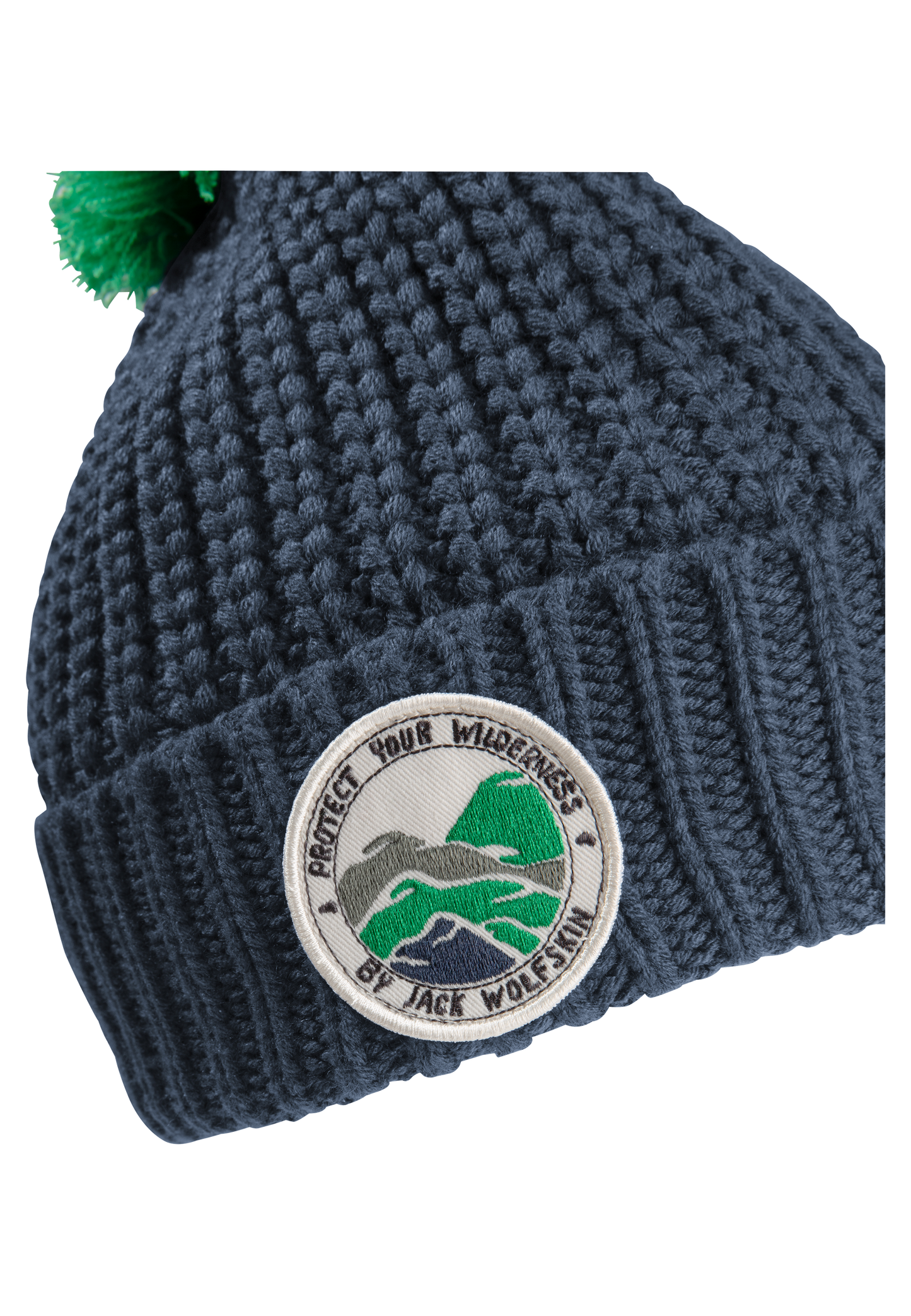 POMPOM BADGE BEANIE K