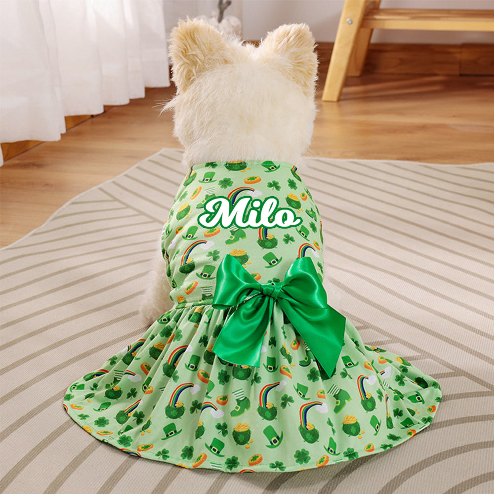 Personalized Pet Lucky St. Patrick’s Day Dress | inCloth01