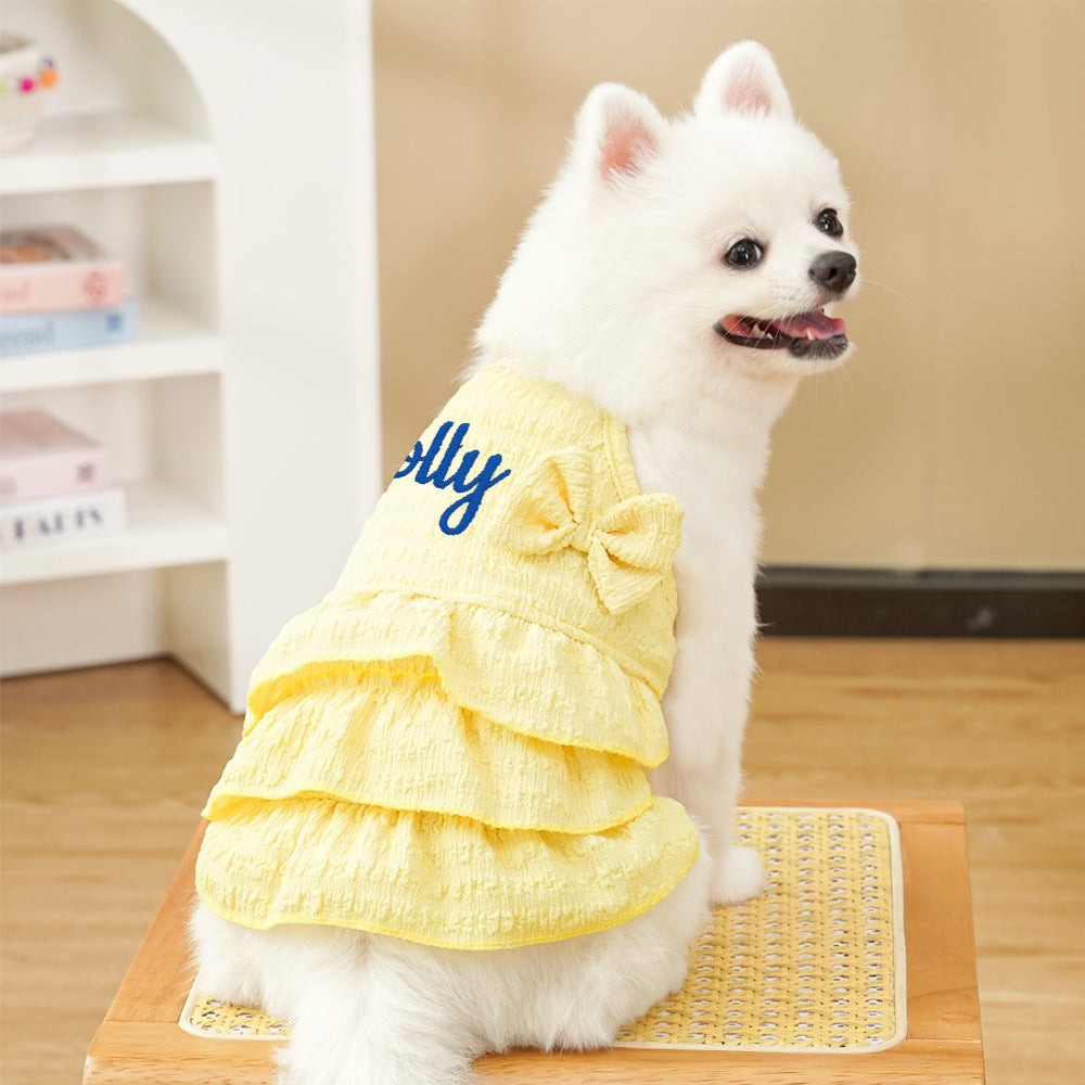 Robe princesse personnalisée brodée avec nom pour animaux de compagnie | inCloth41