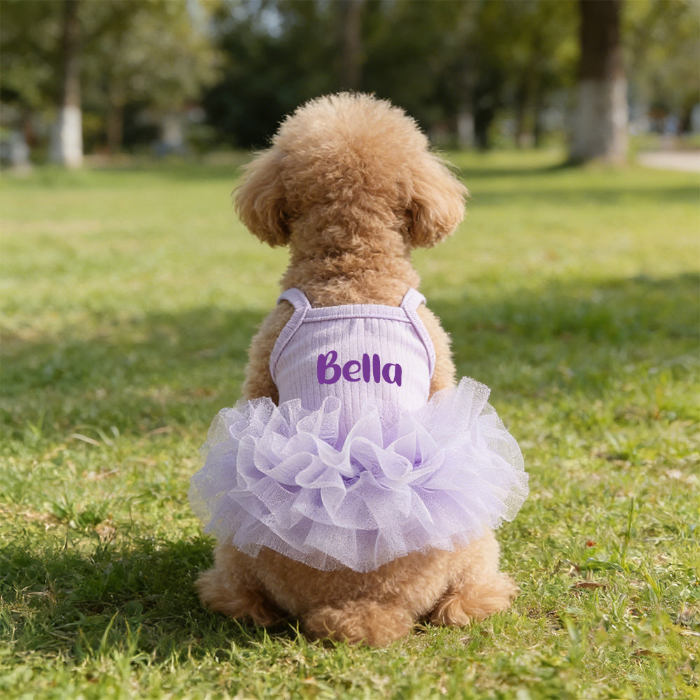 Personalisiertes Haustier-Tutu-Kleid mit Namen | inCloth40