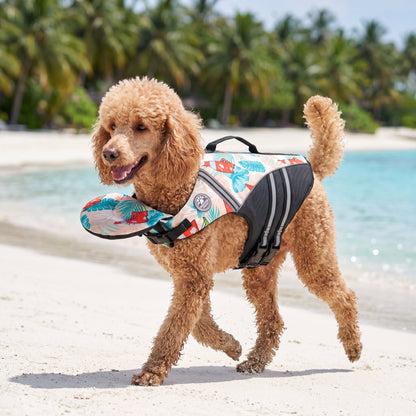 floaty - dog life jacket with head rest