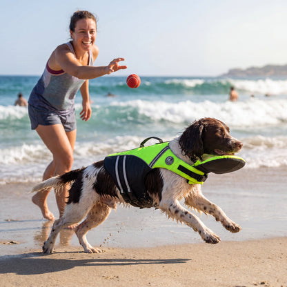 floaty - dog life jacket with head rest