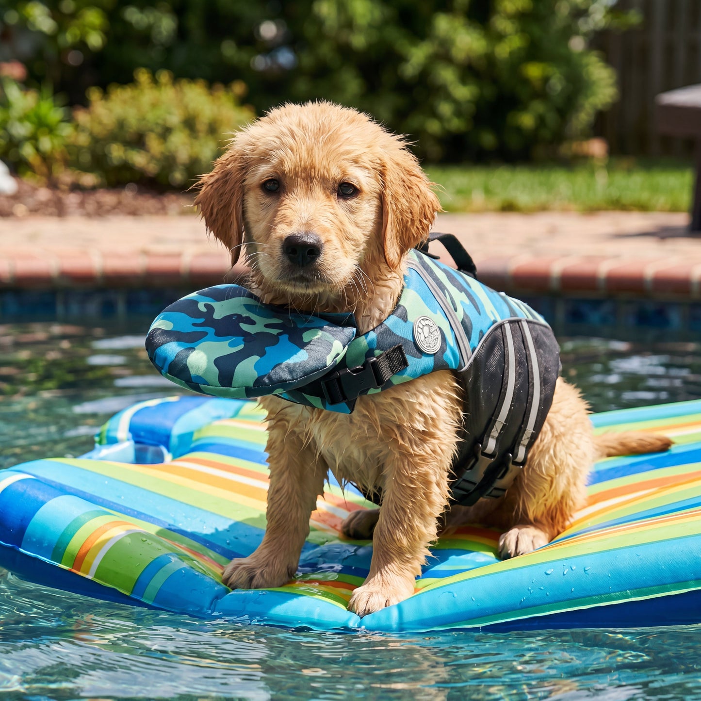 floaty - dog life jacket with head rest