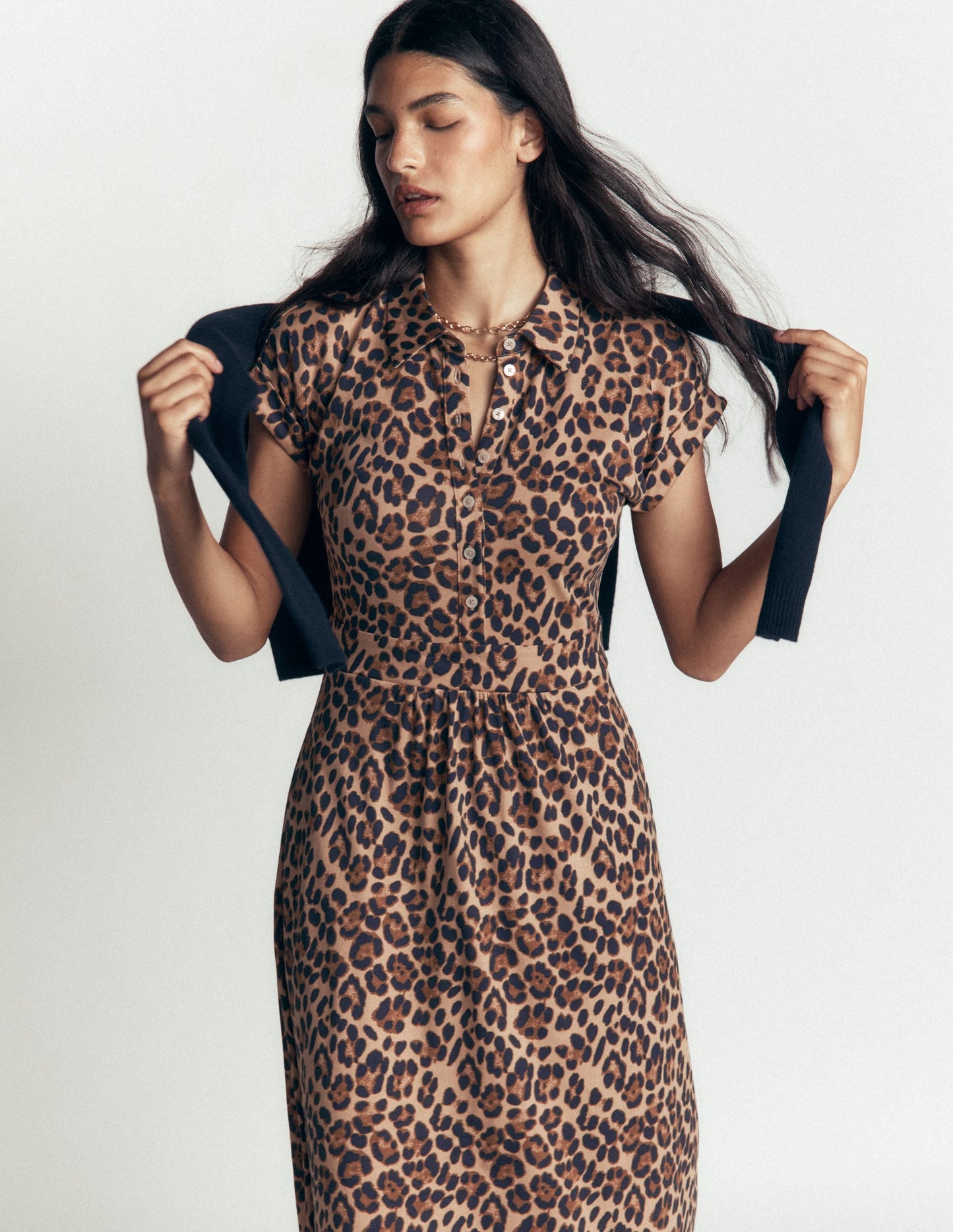 Fae Jersey Shirt Dress-Multi, Brushed Animal