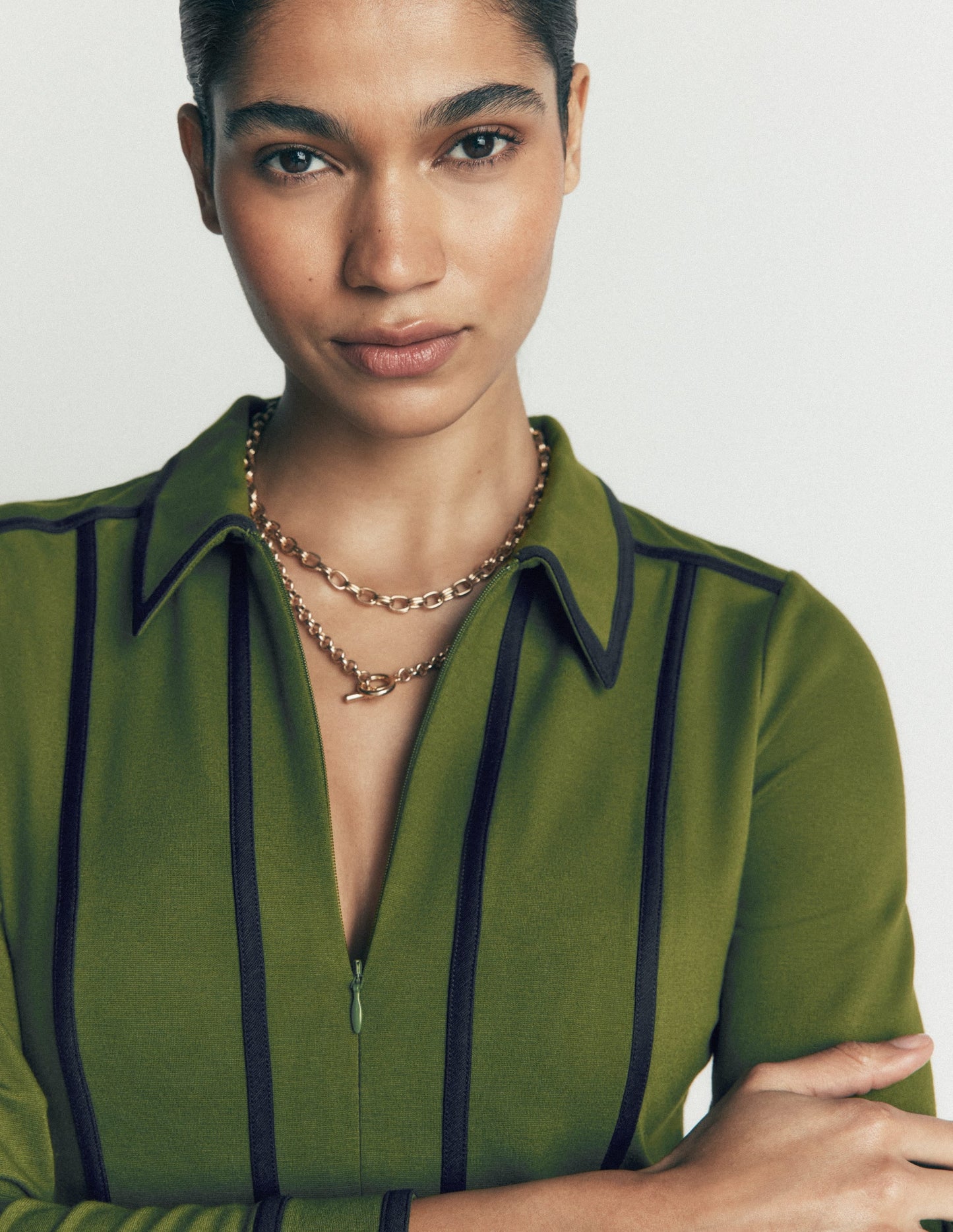 Ula Ponte Short Dress-Brunswick Green, Navy