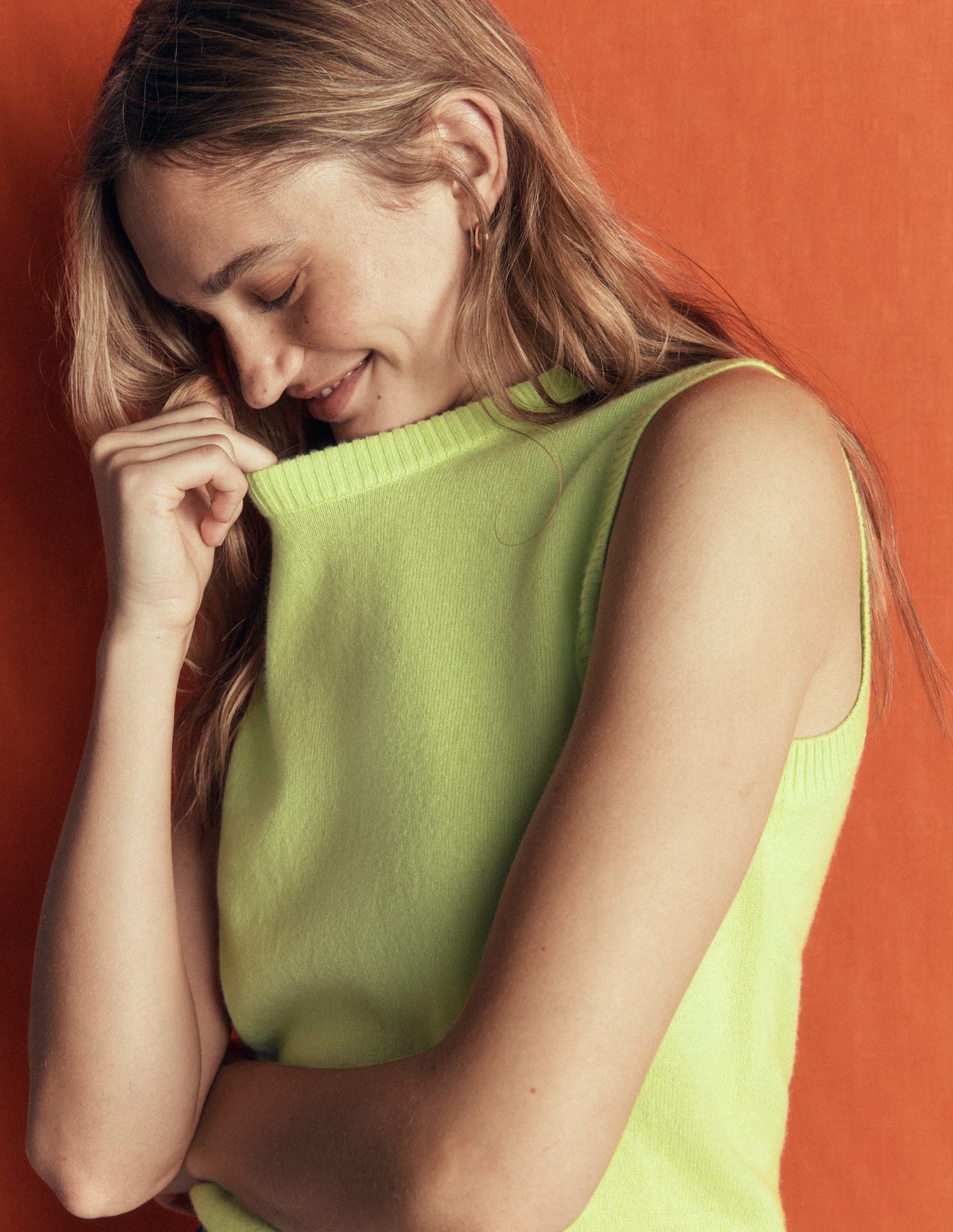 Elsie Cashmere Tank-Sweet Mint