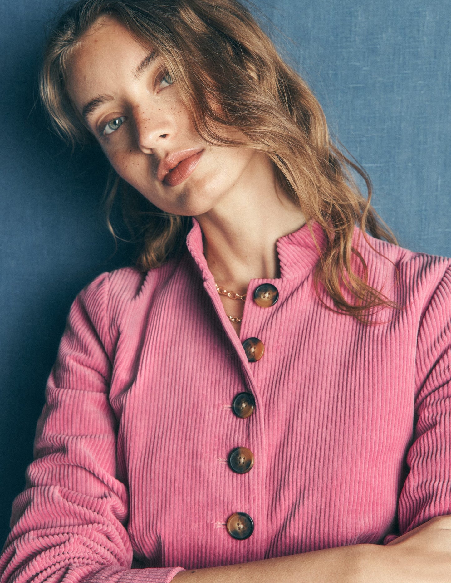 Hereford Military Cord Jacket-Pink Heather