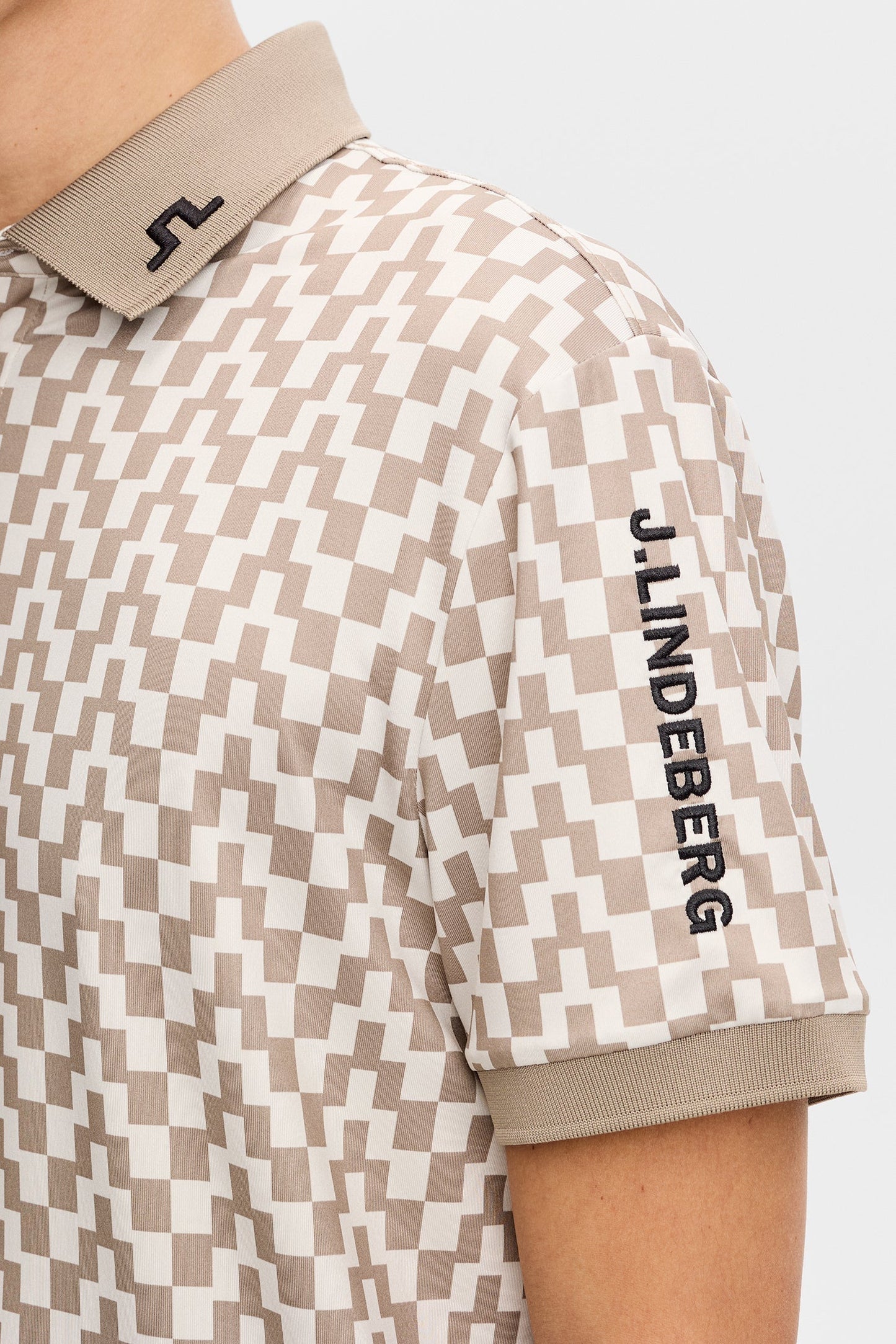 Tour Tech Print Polo / Bridge Stack Brindle M