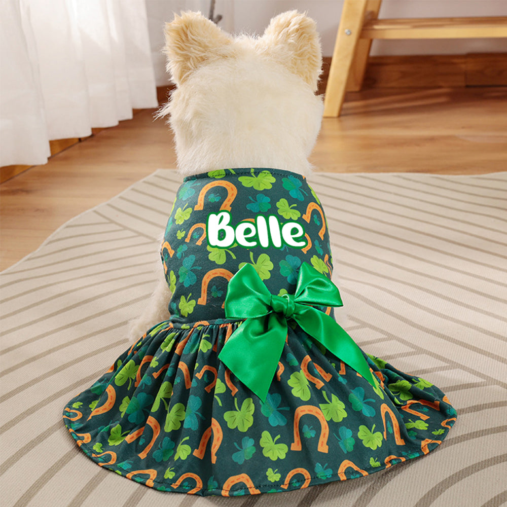 Personalized Pet Lucky St. Patrick’s Day Dress | inCloth01