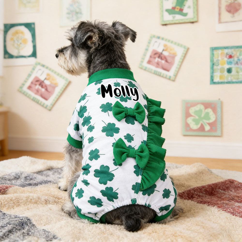 Combinaison personnalisée pour animaux de compagnie St. Patrick Chanceux | inCloth10