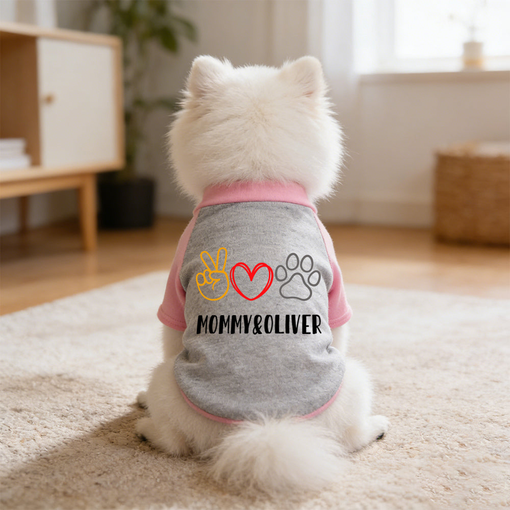T-shirt personnalisé color-block pour animaux Fête des Mères | inCloth42