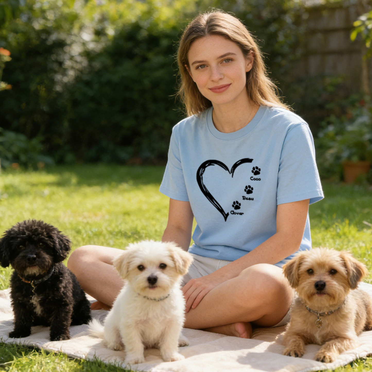 T-Shirt Cœur Personnalisé Fête des Mères pour Maman d'Animal | inCloth58