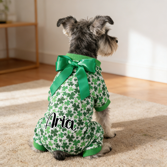 Combinaison personnalisée pour animaux de compagnie « Lucky St. Patrick's Day » | inCloth07