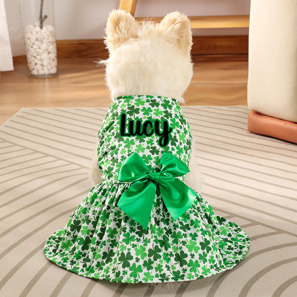 Personalized Pet Lucky St. Patrick’s Day Dress | inCloth01