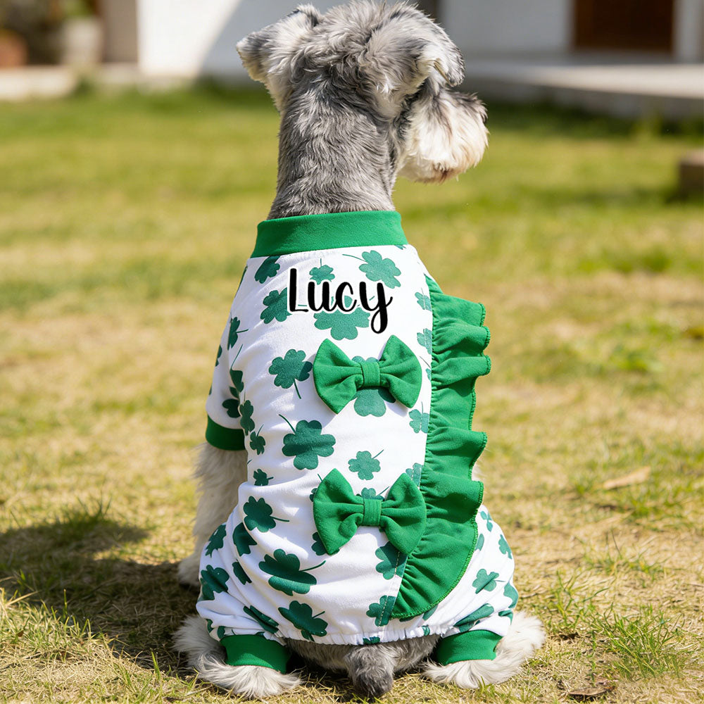 Combinaison personnalisée pour animaux de compagnie St. Patrick Chanceux | inCloth10