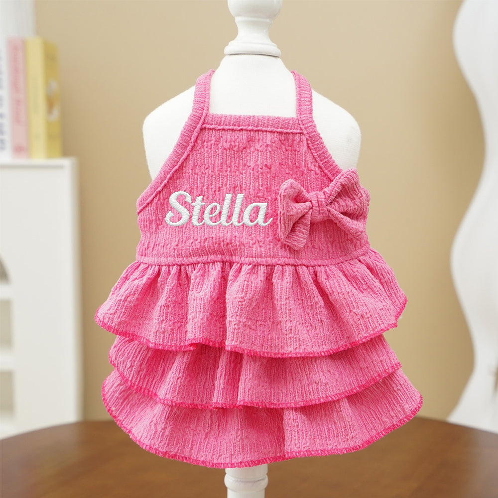 Robe princesse personnalisée brodée avec nom pour animaux de compagnie | inCloth41