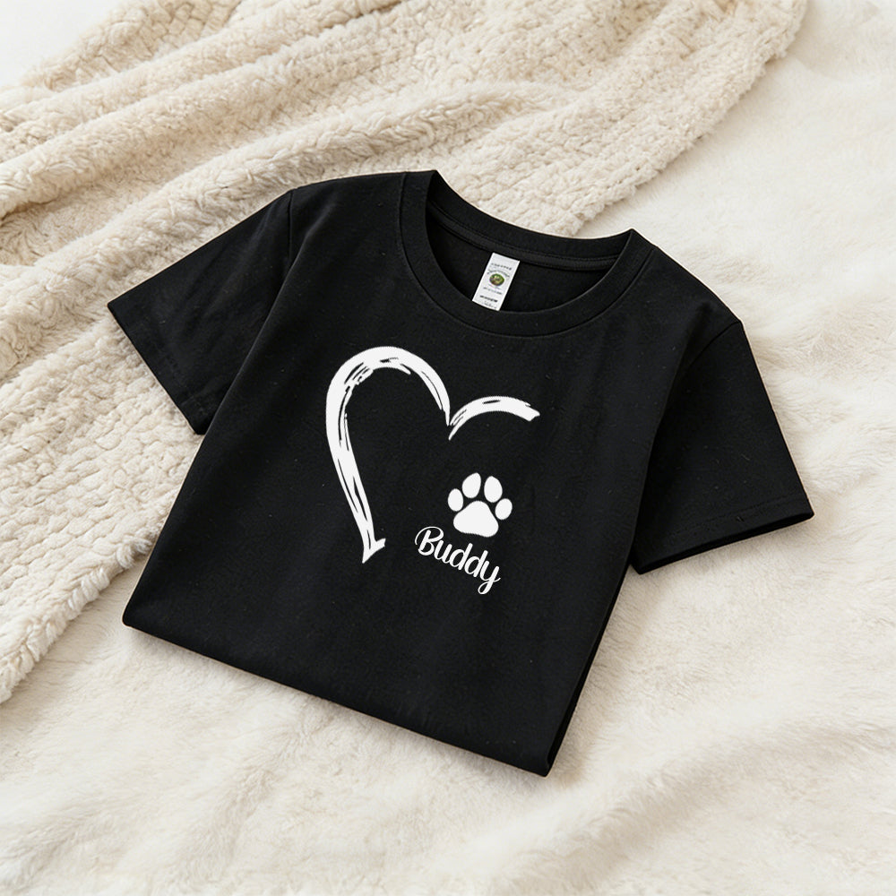 T-Shirt Cœur Personnalisé Fête des Mères pour Maman d'Animal | inCloth58
