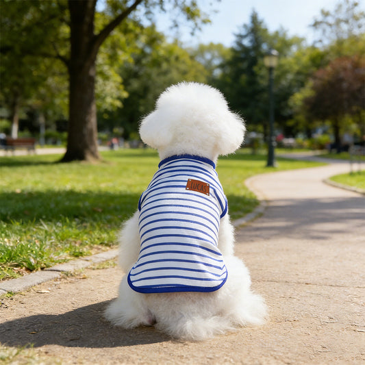 Chemise rayée d'été personnalisée pour animaux de compagnie | inCloth61