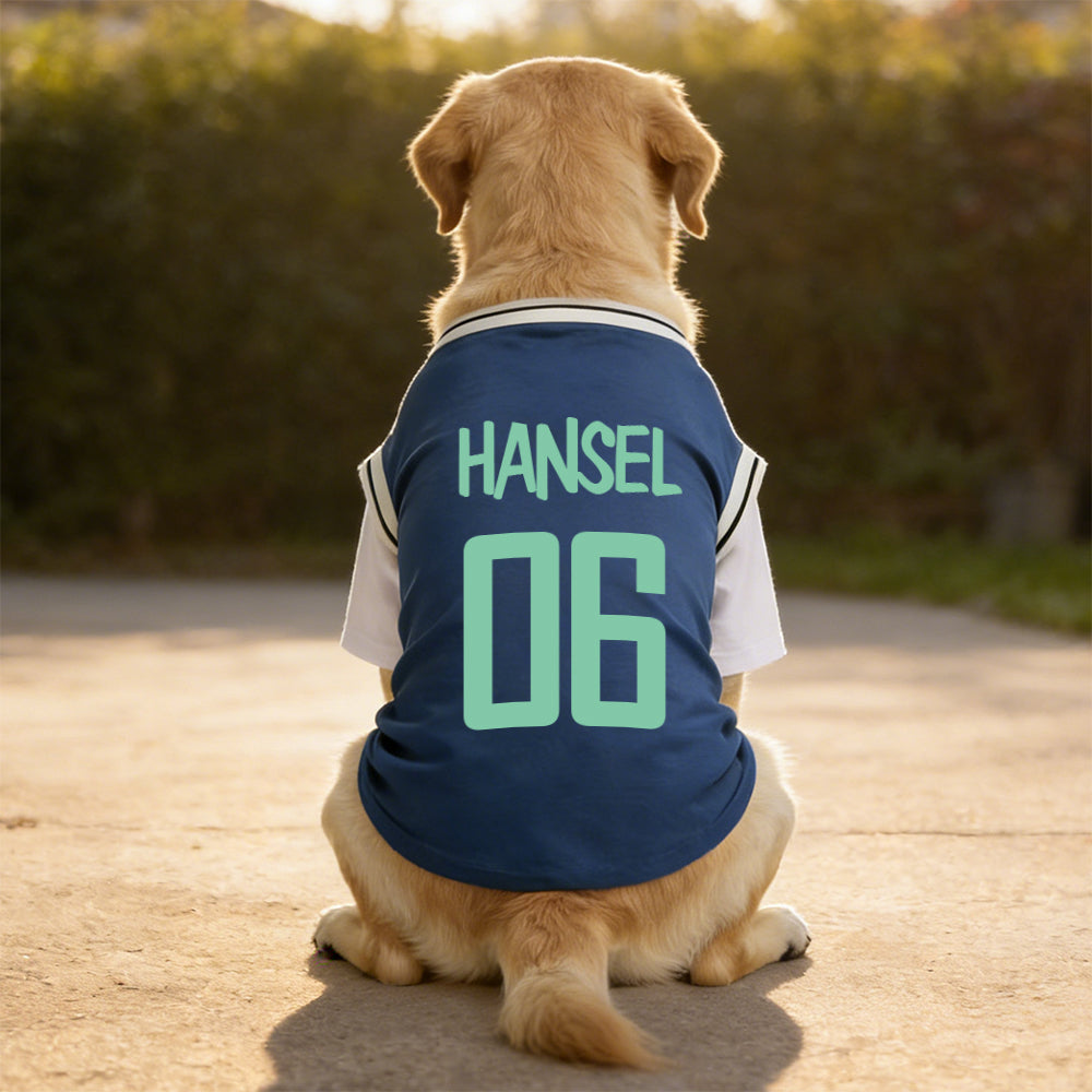 Personalisiertes atmungsaktives Haustiershirt mit Name & Nummer | inCloth62